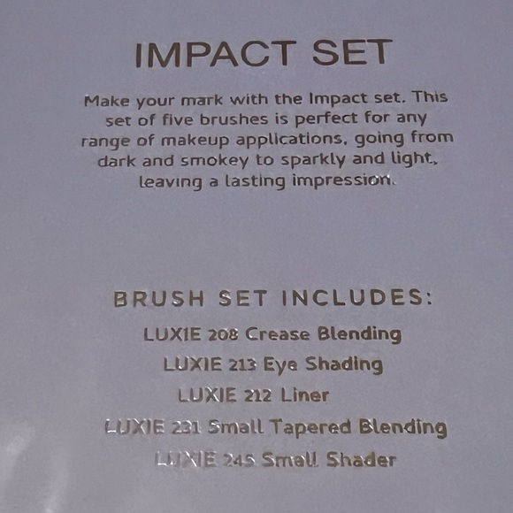 NIB Luxie Dreamcatcher Impact Eye Makeup Brush Set 5 piece - Picture 2 of 2